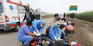 Venezolanos atropellados en Perú