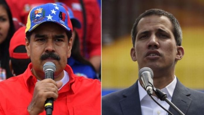 Nicolás Maduro y Juan Guaidó