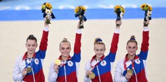 Equipo ruso de gimnasia medalla de oro